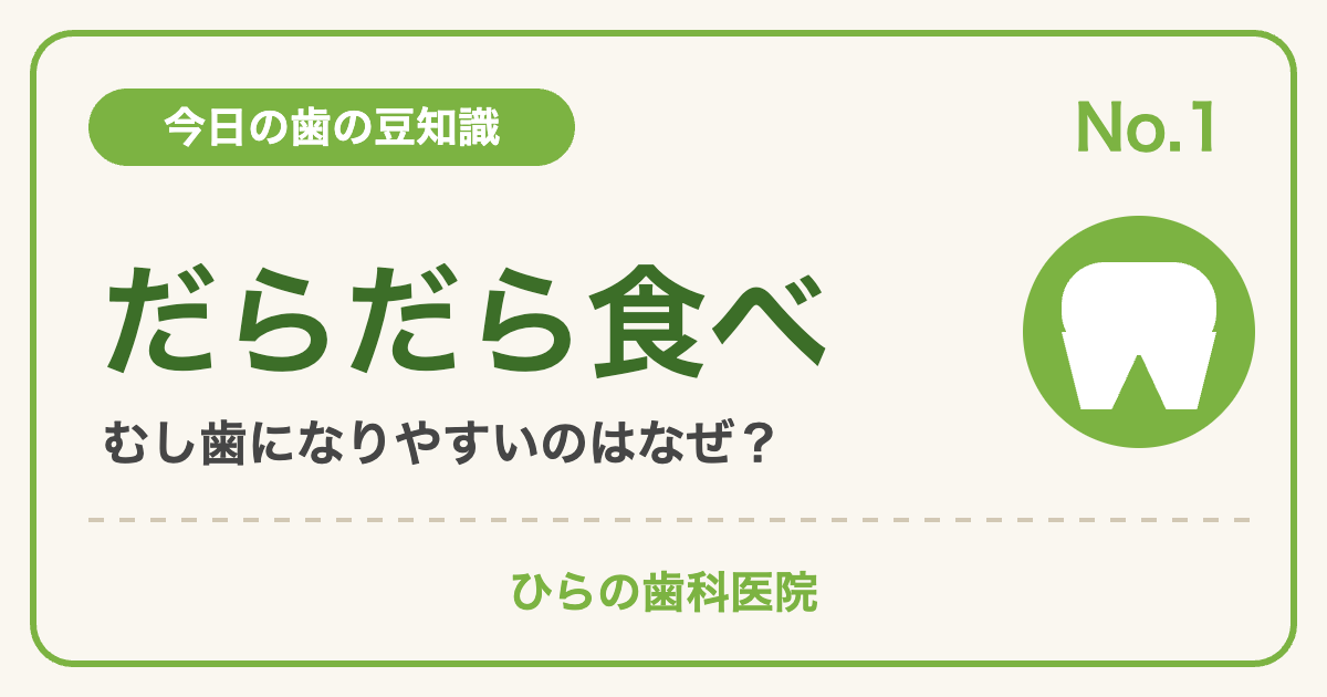 今日の歯の豆知識 No.1