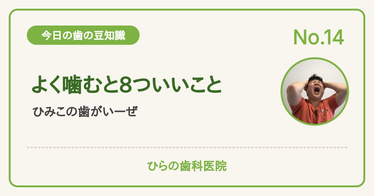 今日の歯の豆知識 No.14